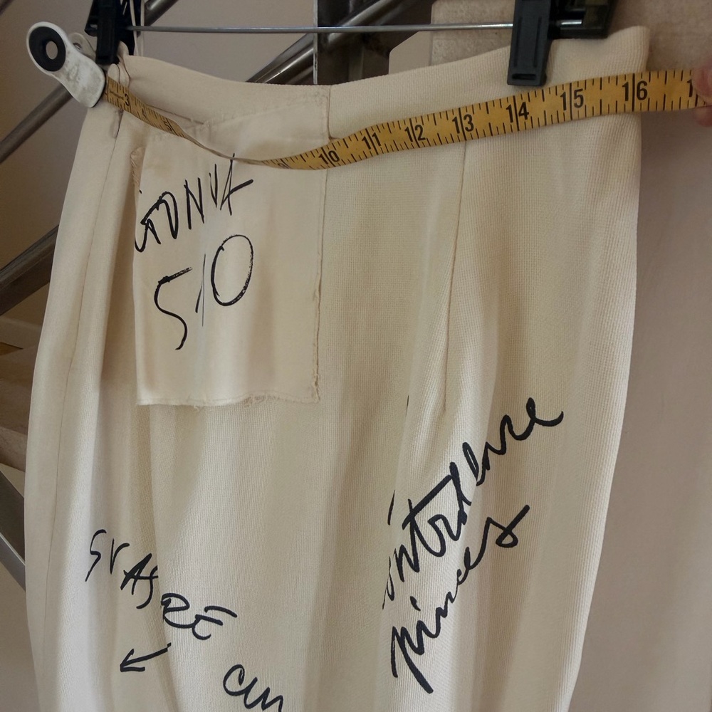 MOSCHINO couture Cream Graphic Pencil Skirt - Picture 3 of 13